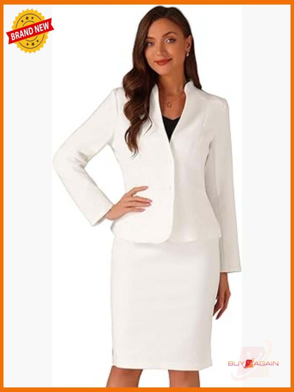 2 Piece Skirt Set Blazer Pencil Skirt Business Office Suit